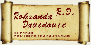 Roksanda Davidović vizit kartica